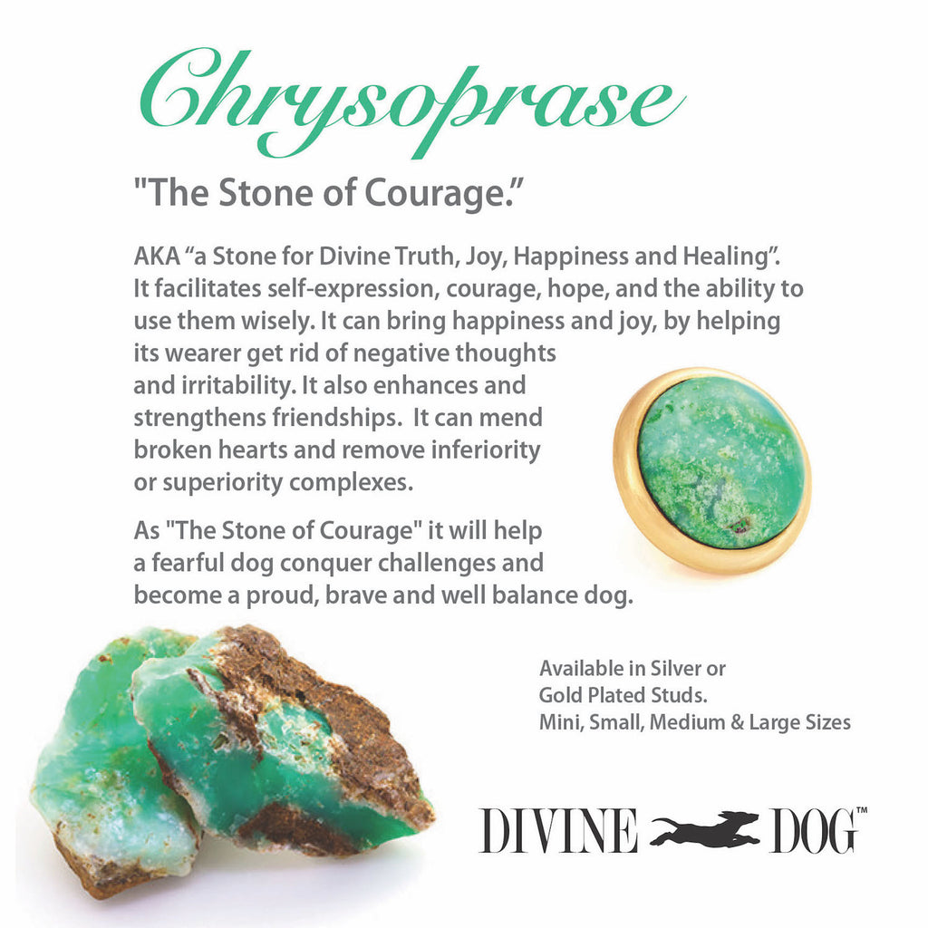 Divine Dog Gemstones for Dog Collars, Leashes and Companion Bracelets - Chrysoprase