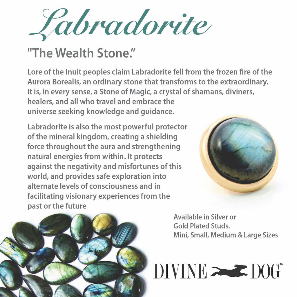 Divine Dog Gemstones for Dog Collars, Leashes and Companion Bracelets - Labradorite