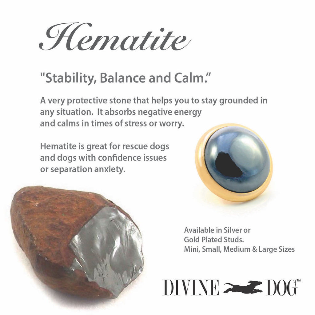 Divine Dog Gemstones for Dog Collars, Leashes and Companion Bracelets - Hematite
