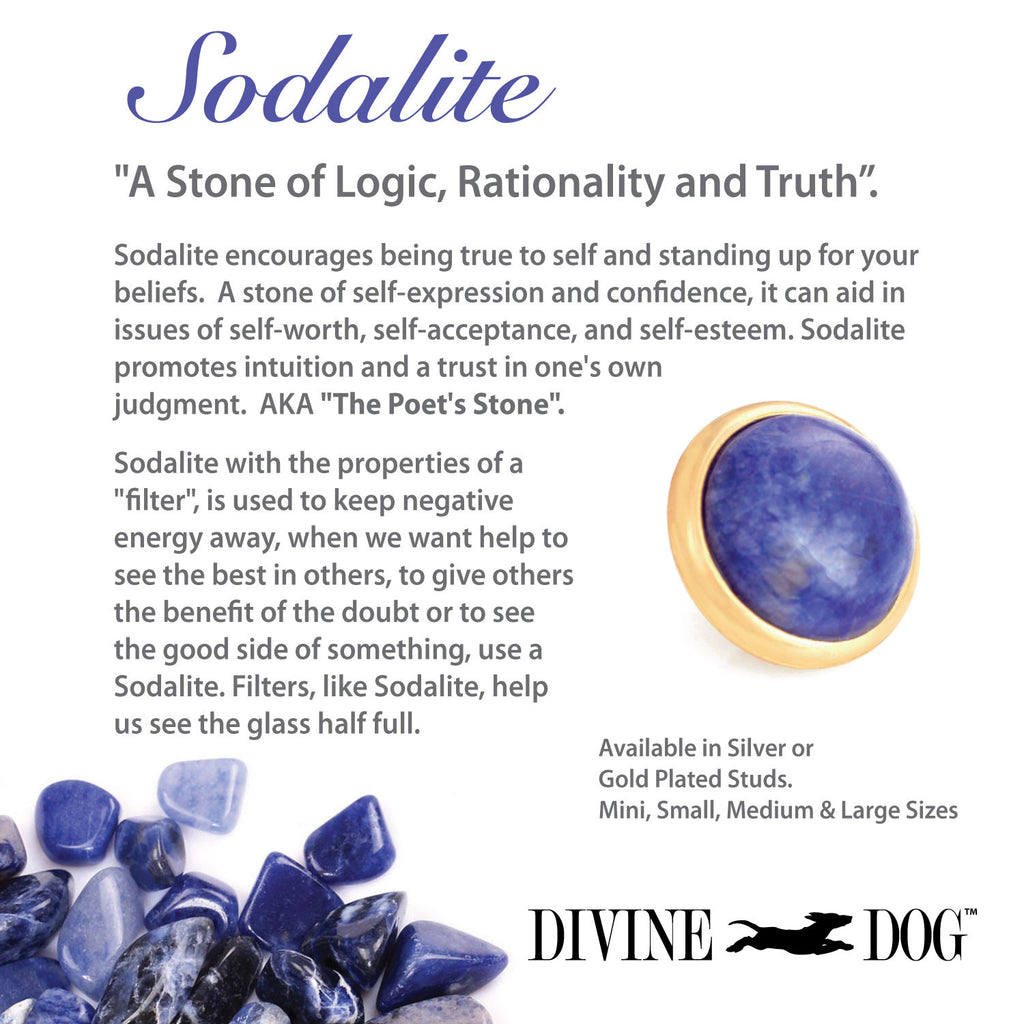 Divine Dog Gemstones for Dog Collars, Leashes and Companion Bracelets - Sodalite