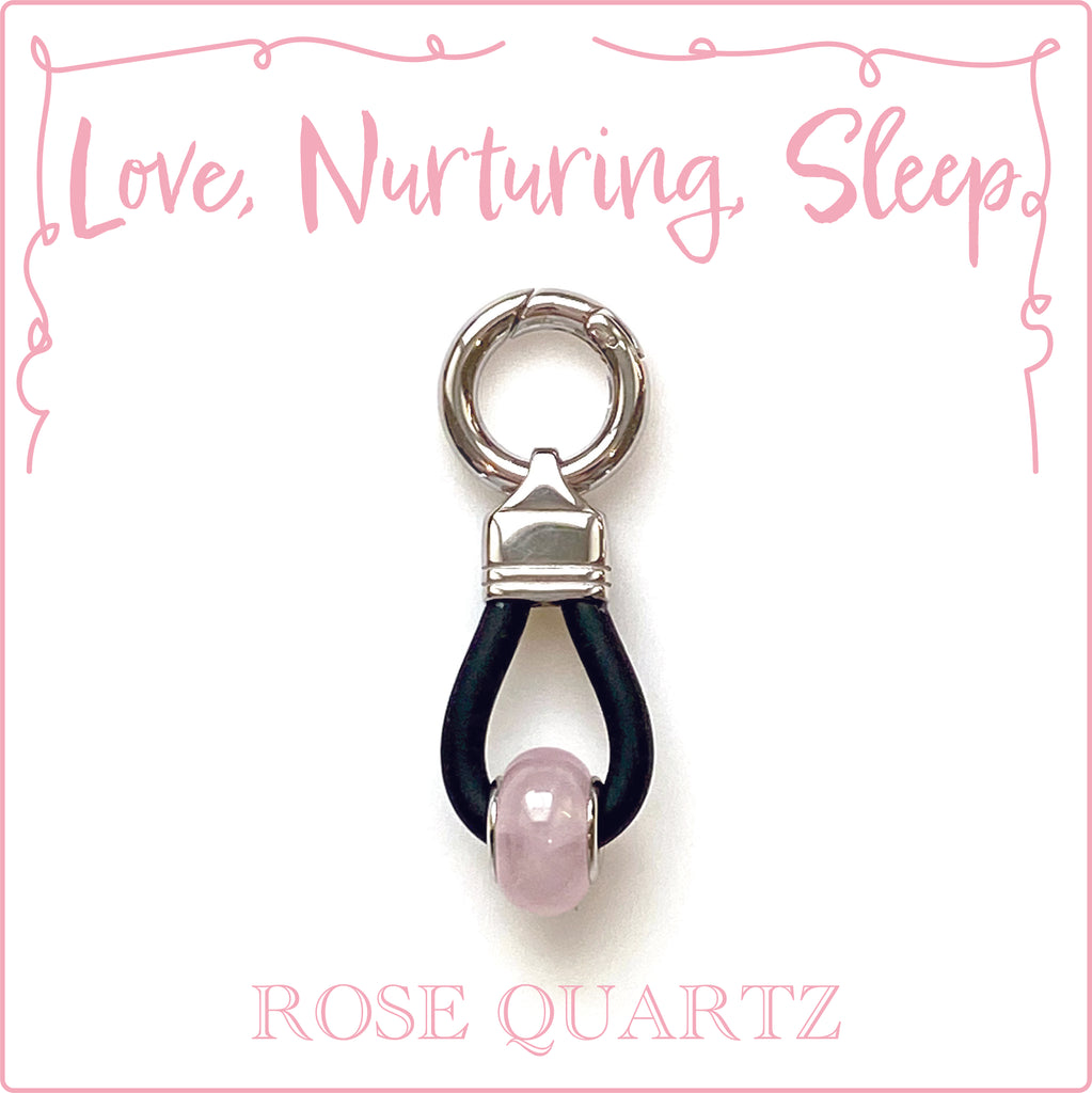 LOVE, NURTURING, SLEEP - Energized Gemstone Collar Dangler - ROSE QUARTZ has been used as a love token as early as 600 B.C.  Effective both for attracting new love, romance and intimacy, but also for developing a closer bond with family and friends.  and is a wonderful sleep crystal. providing beautiful dreams.  Carry a Rose Quartz, always, they warm your heart, encourage compassion and love, attract love, give one to your pet and let them have the feeling of love, always, always... 